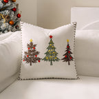 Embroidered Christmas Tree Pillow Cover, 45.01 × 45.01 cm - product view 7