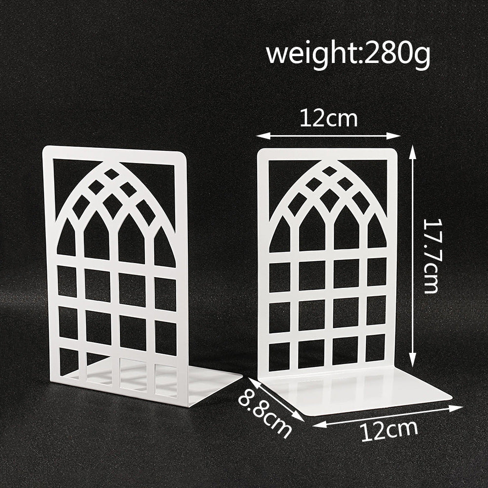 Arched Window Metal Bookends – product image 1