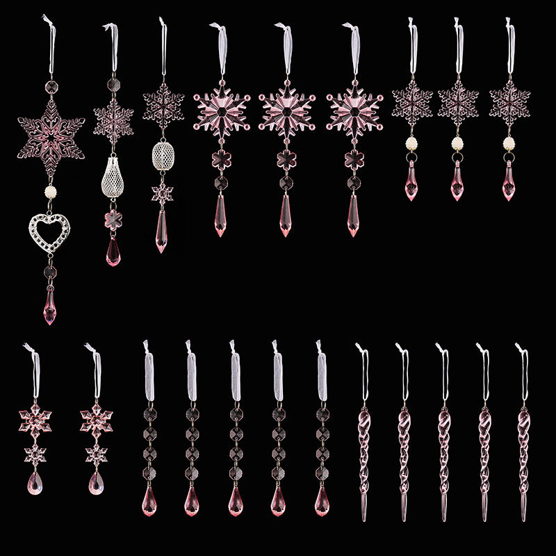 Crystal Snowflake Hanging Christmas Ornaments - product view 6