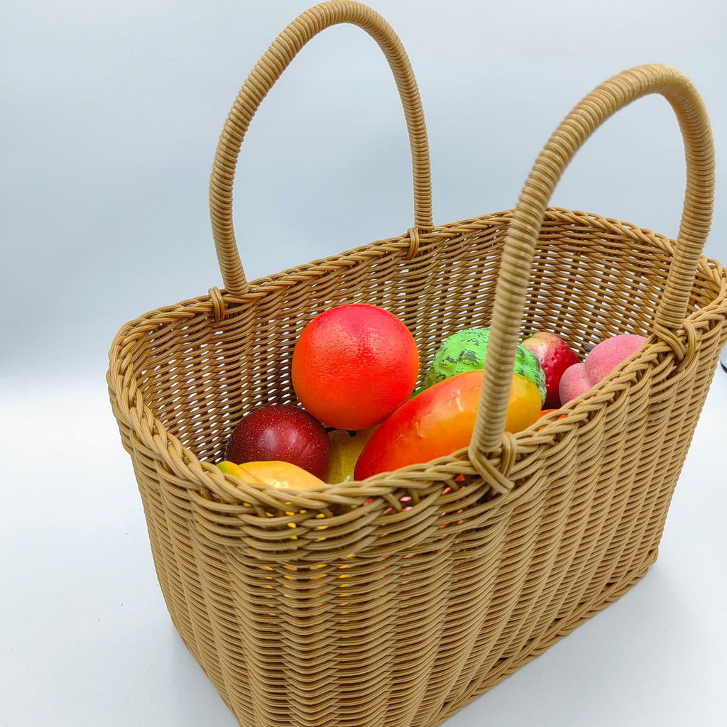Handled Woven Storage Basket – product image 1