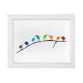 Coastal Bird Shadow Box Wall Art, Sea Glass and Driftwood — product view 2
