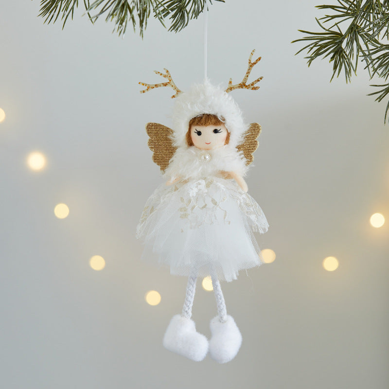 Plush Christmas Fairy Doll with Silver Wings, 22 cm - product view 5