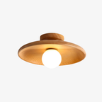 Wood-Shade LED Flush Ceiling Light, Scandinavian Style - view 2