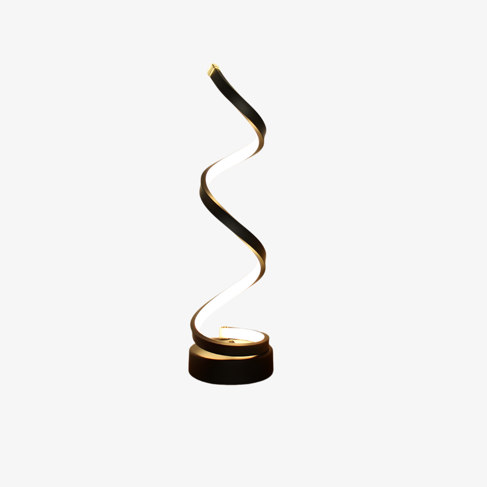 Spiral LED Table Lamp with Dimmable USB Lighting - view 2