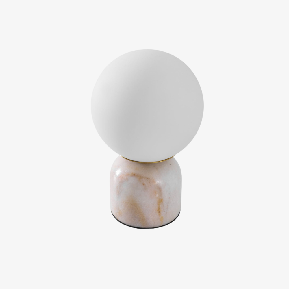 Marble Base Glass Globe Table Lamp, UK Plug - view 2