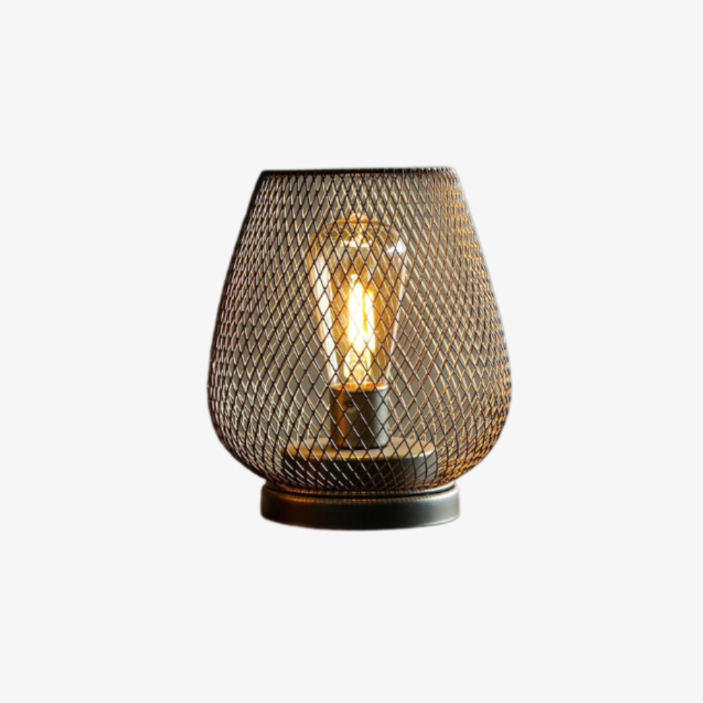 Battery-Powered Iron Mesh Table Lamp Set - view 1