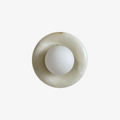 White Jade Wall Sconce with Glass Shade - view 1