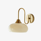 Glass Wall Sconce with Brass or Chrome Finish - view 2