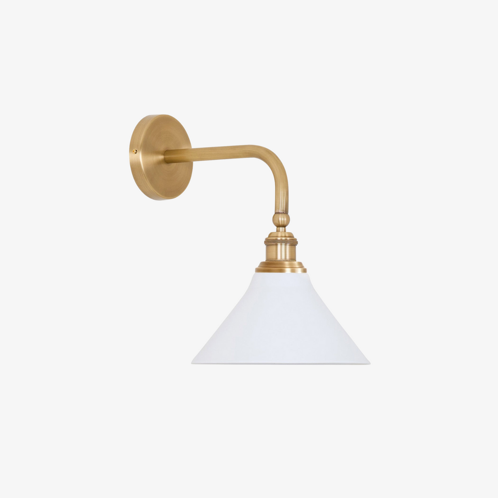 Brass Wall Sconce with Aluminium or Ceramic Shade - view 2