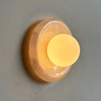 White Jade Wall Sconce with Glass Shade - view 2