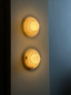 White Jade Wall Sconce with Glass Shade - view 8