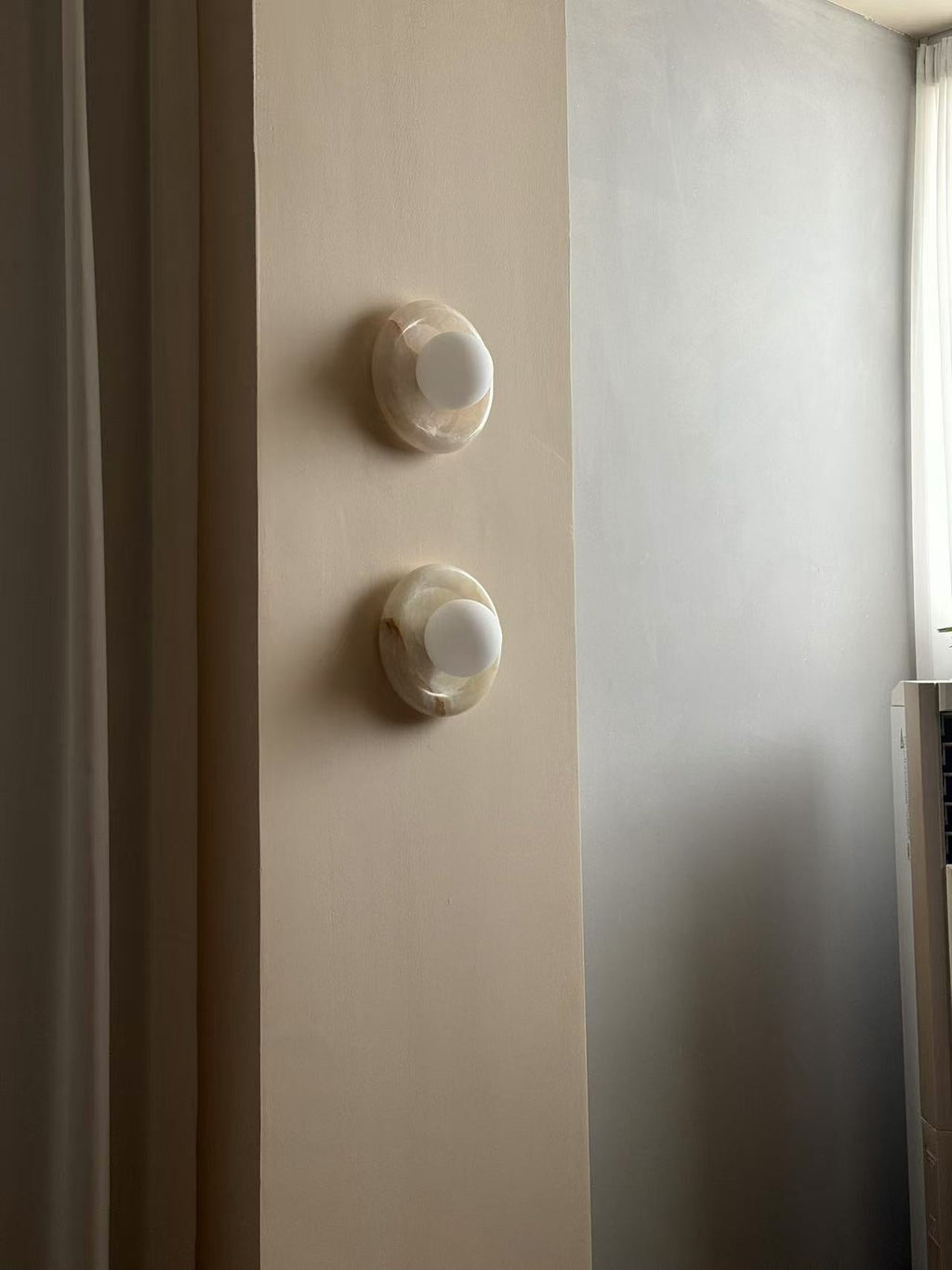 White Jade Wall Sconce with Glass Shade - view 7