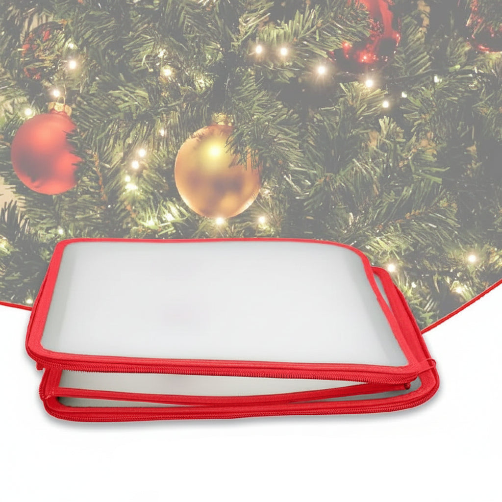 Ornament Storage Box Clear Plastic Christmas Decoration Organiser