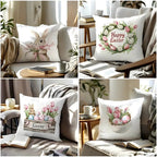 Spring Easter Cushion Covers, Set of 4 Floral Designs - product view 5