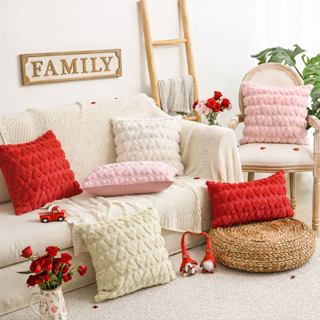 Heart Pattern Cushion Cover, Decorative Sofa Pillowcase — product view 6