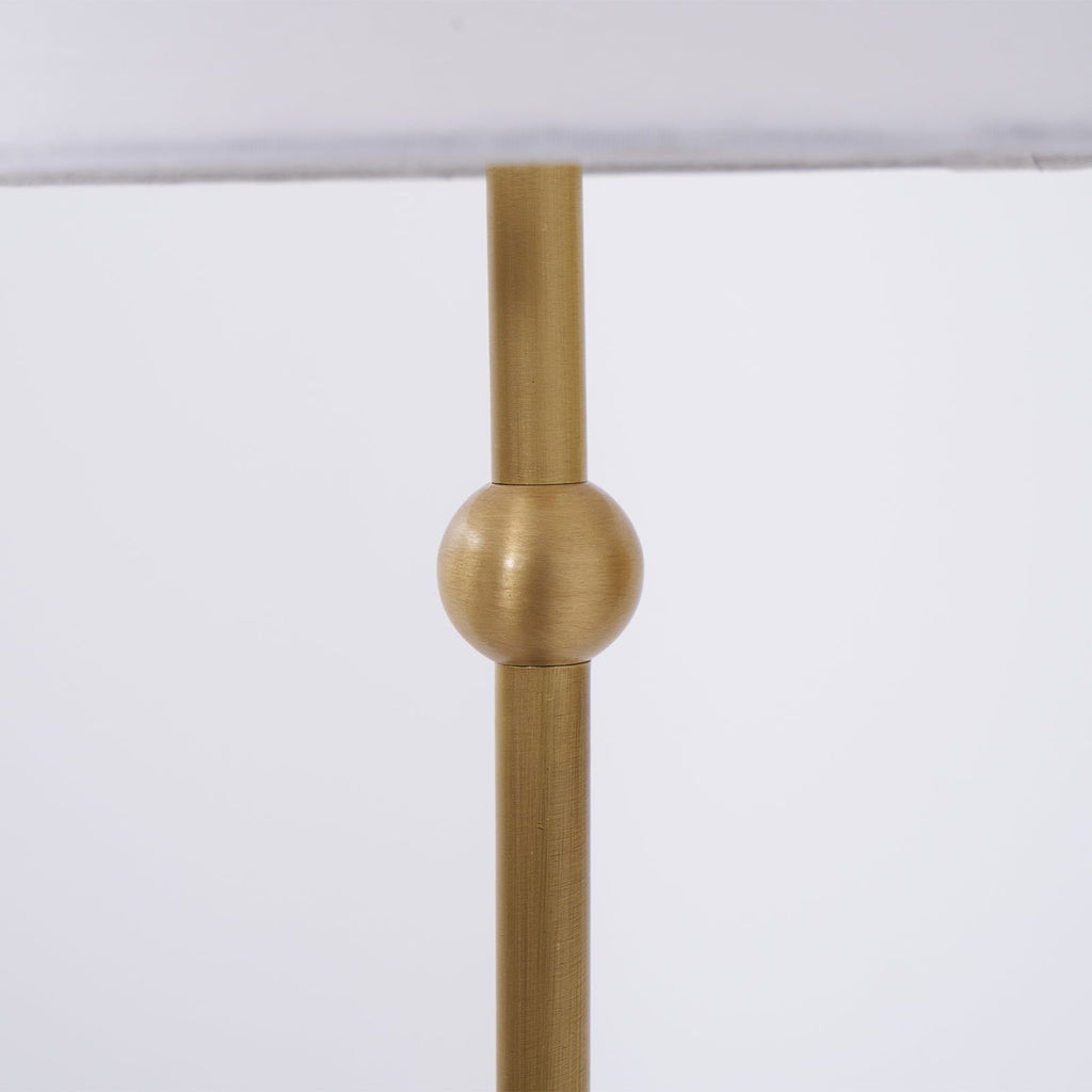 Antique Brass-Finish Wall Sconce with Fabric Shade - view 8