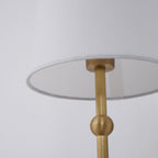 Antique Brass-Finish Wall Sconce with Fabric Shade - view 9