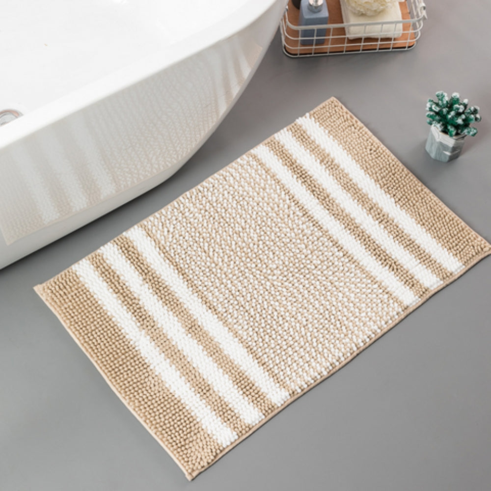 Striped Chenille Bath Mat – image 5