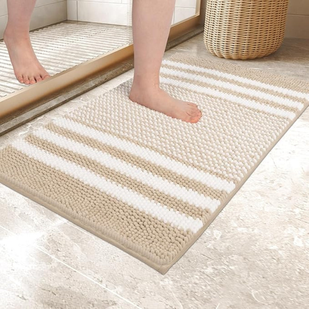 Striped Chenille Bath Mat – image 3