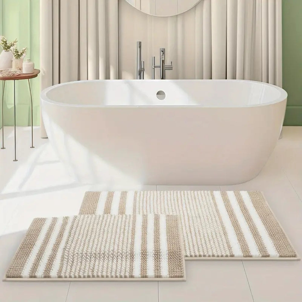 Striped Chenille Bath Mat – image 9
