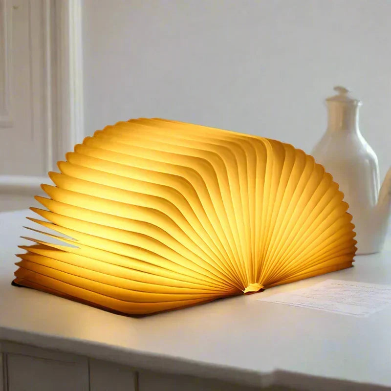 Folding Wooden Book LED Lamp