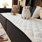 Quilted Sofa Cover — Ivory Bliss