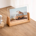 Acrylic Photo Frame with Wooden Base, Tabletop Display — product view 2