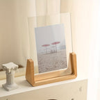 Acrylic Photo Frame with Wooden Base, Tabletop Display — product view 3
