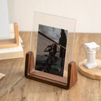 Acrylic Photo Frame with Wooden Base, Tabletop Display — product view 5