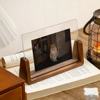 Acrylic Photo Frame with Wooden Base, Tabletop Display — product view 6