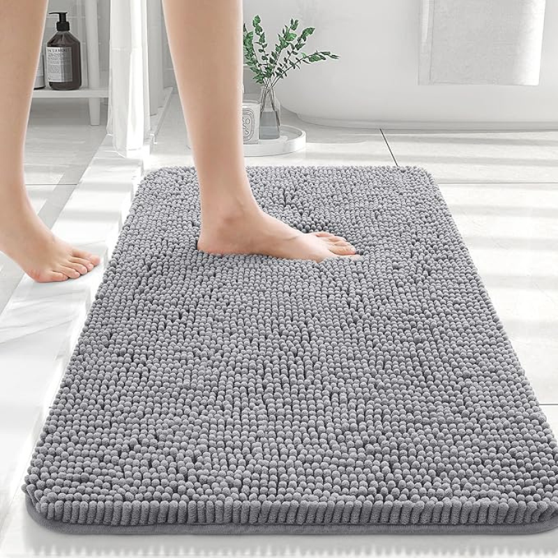 Chenille Bath Mat with Non-Slip PVC Backing - product view 2