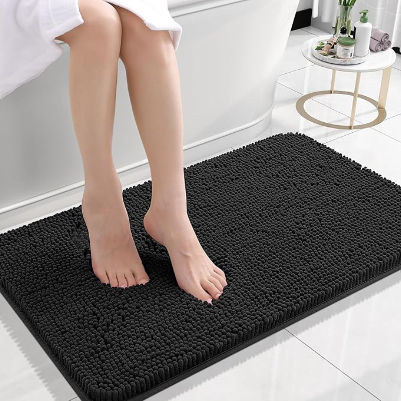 Chenille Bath Mat with Non-Slip PVC Backing - product view 3
