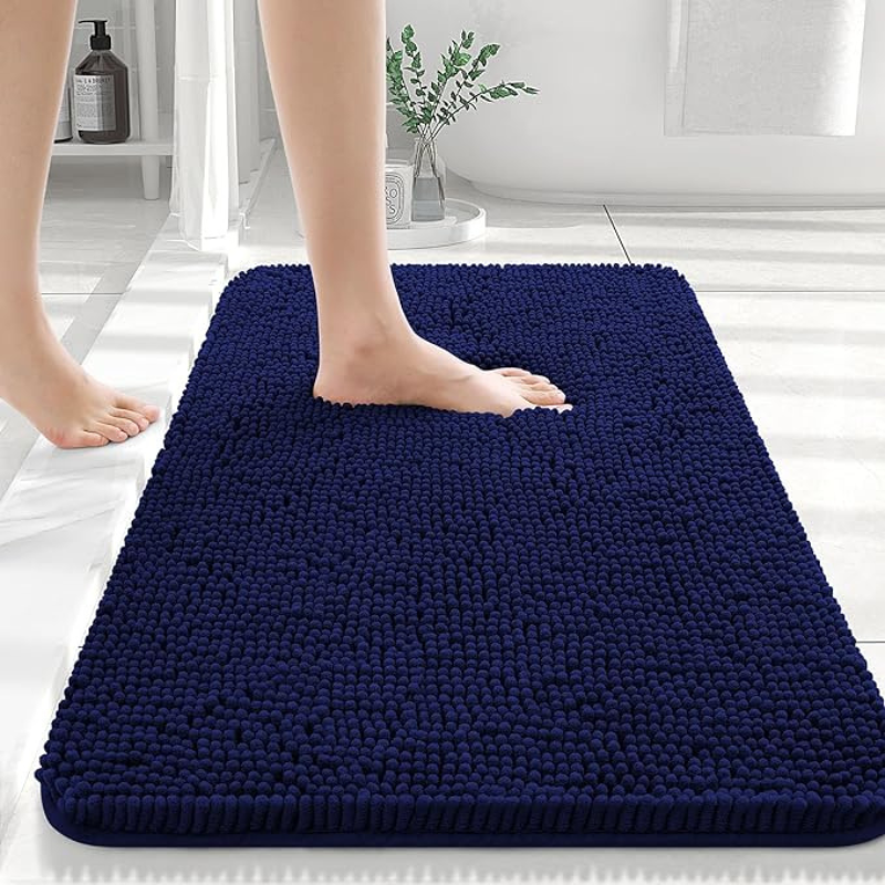 Chenille Bath Mat with Non-Slip PVC Backing - product view 4