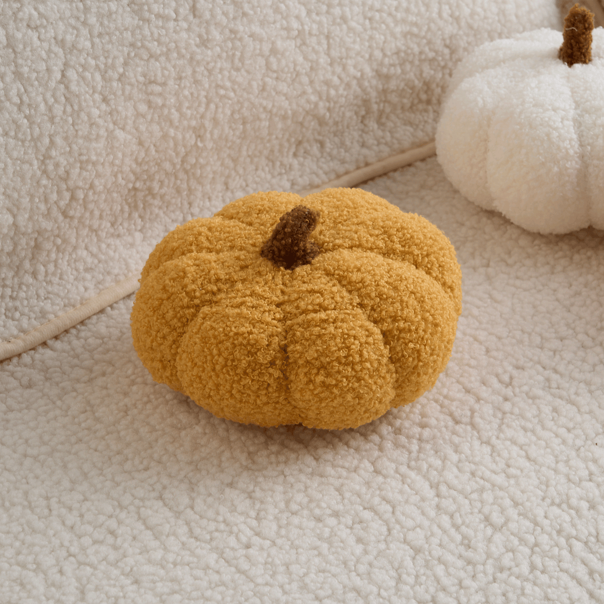 Teddy Fleece Pumpkin Cushion, 20.32 cm - product view 5