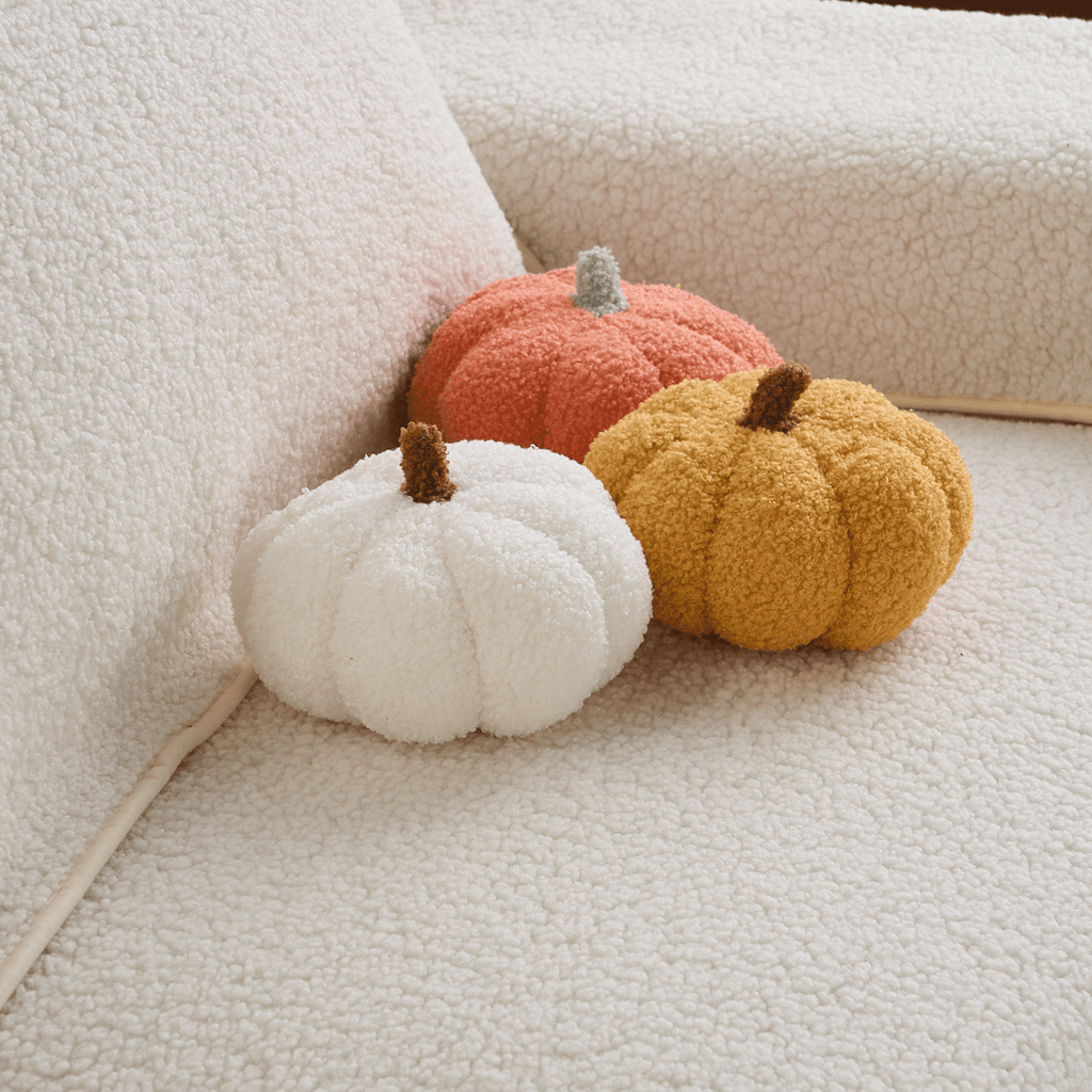 Teddy Fleece Pumpkin Cushion, 20.32 cm - product view 2