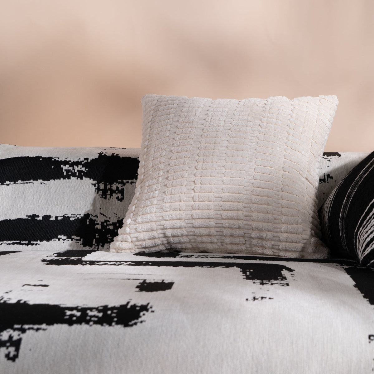 Plush Grid Cushion Cover, 45.72 x 45.72 cm - product view 2