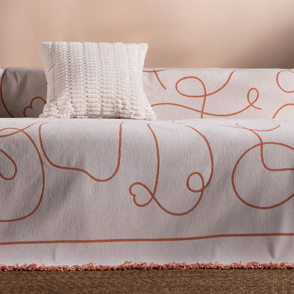 Plush Grid Cushion Cover, 45.72 x 45.72 cm - product view 4