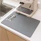Quick-Dry Dish Drying Mat — Grey