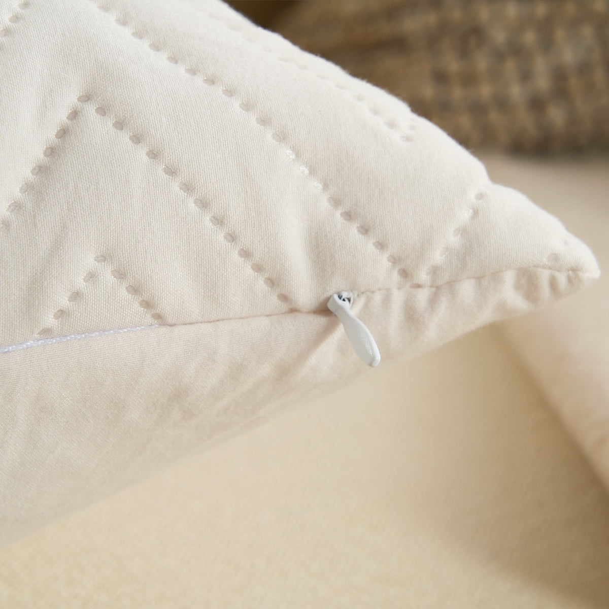 Quilted Cushion Covers with Geometric Stitching, Set of 2 - product view 21