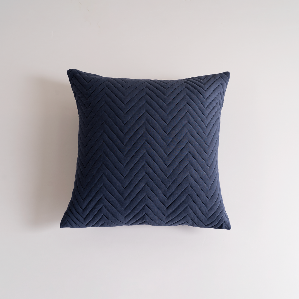 Quilted Cushion Covers with Geometric Stitching, Set of 2 - product view 1