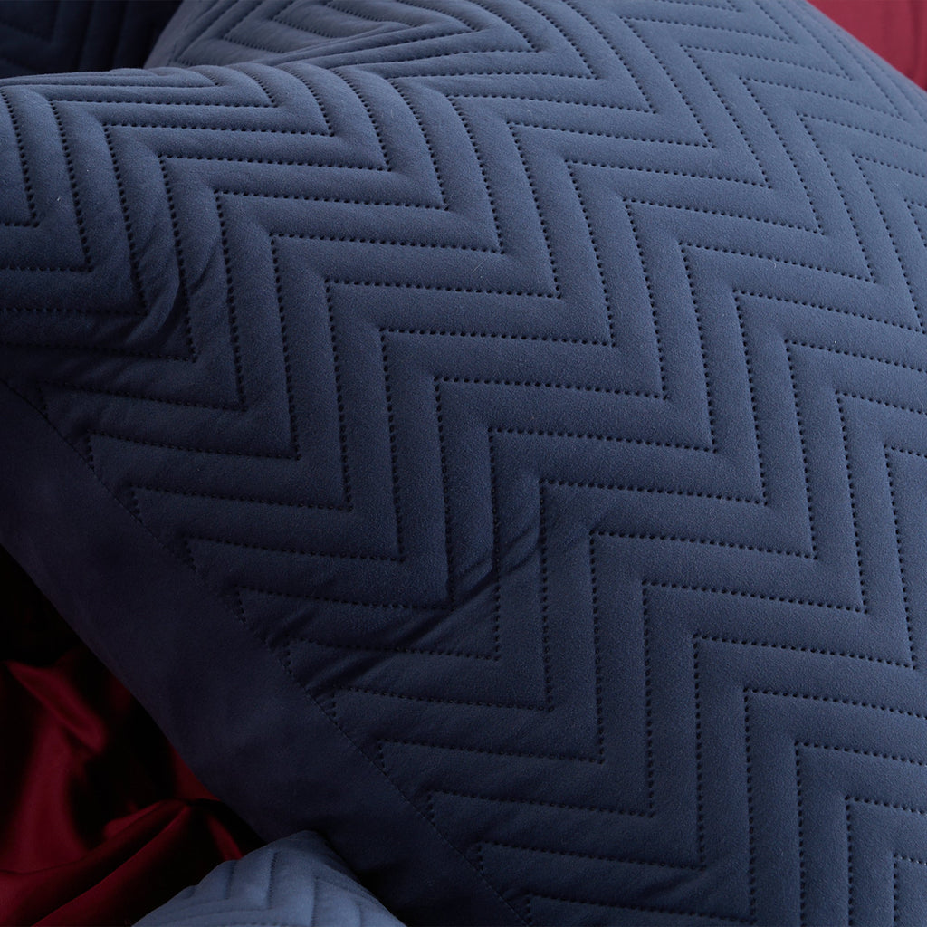 Quilted Cushion Covers with Geometric Stitching, Set of 2 - product view 6