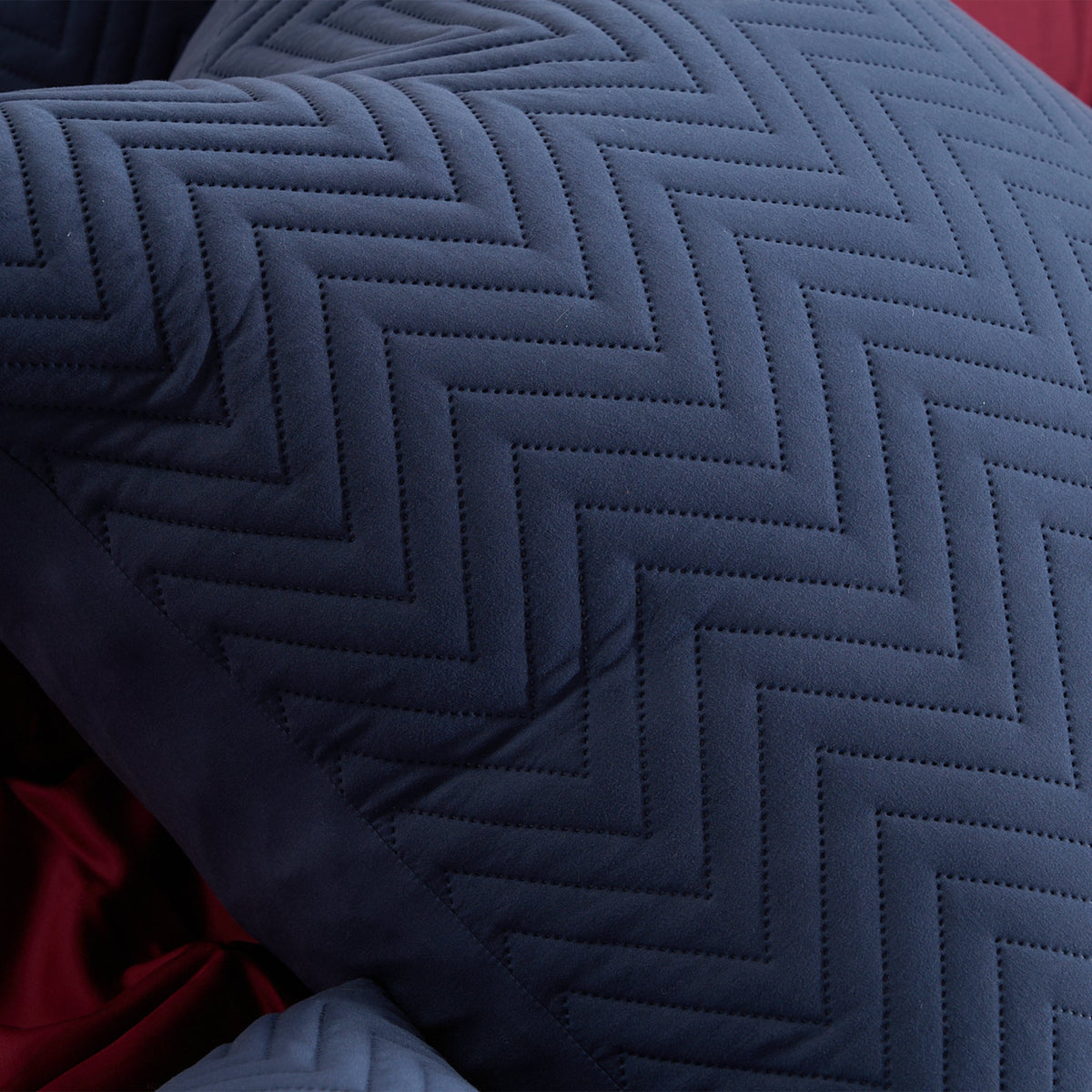 Quilted Cushion Covers with Geometric Stitching, Set of 2 - product view 6