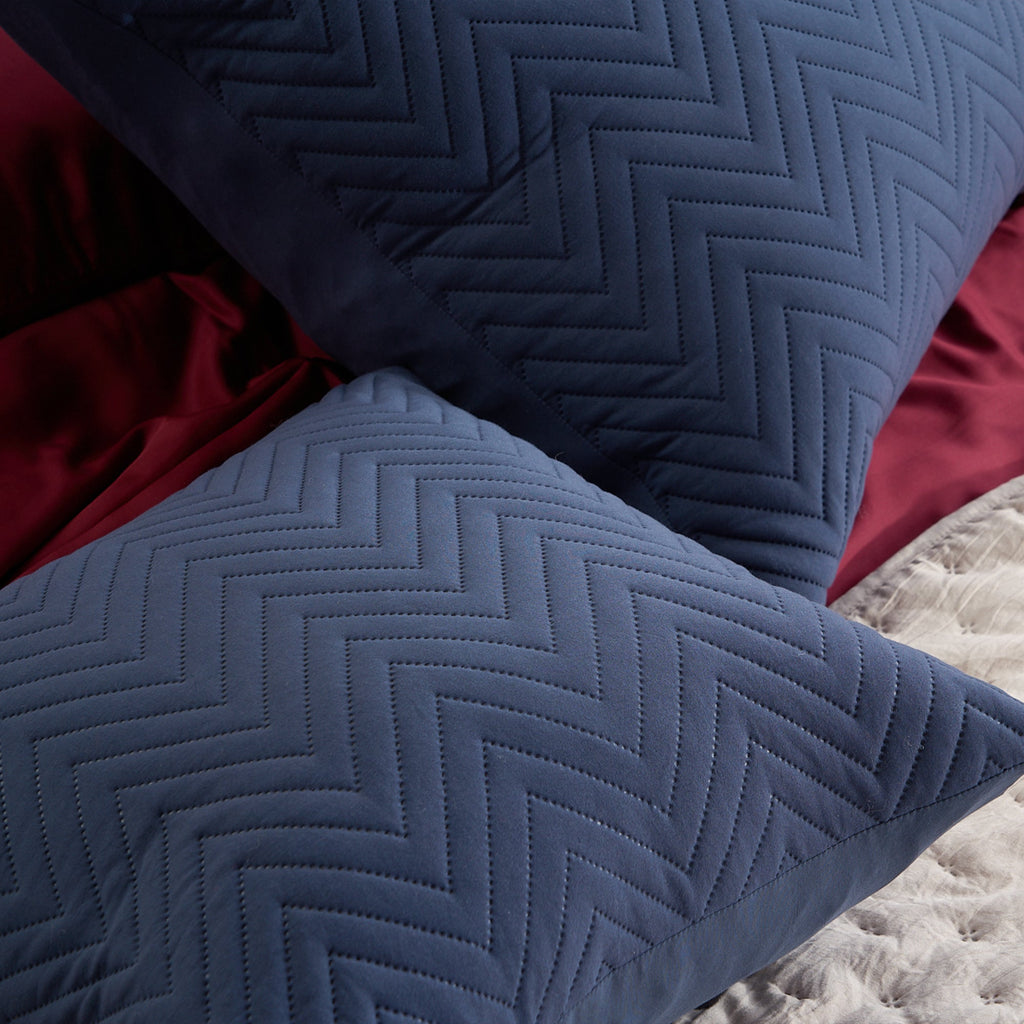 Quilted Cushion Covers with Geometric Stitching, Set of 2 - product view 7