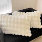 Large Ribbed Faux Fur Cushion Cover – image 5