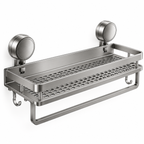 Removable Suction Cup Bathroom Storage Shelf Wall Mount