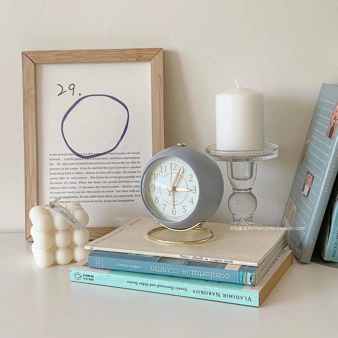 Retro Vintage Style Gold Accent Alarm Clock