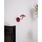 Coloured Metal LED Wall Sconce, Compact Curved Design - view 18