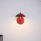Coloured Metal LED Wall Sconce, Compact Curved Design - view 6