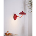 Coloured Metal LED Wall Sconce, Compact Curved Design - view 20