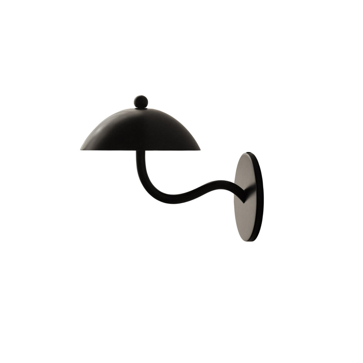 Coloured Metal LED Wall Sconce, Compact Curved Design - view 43